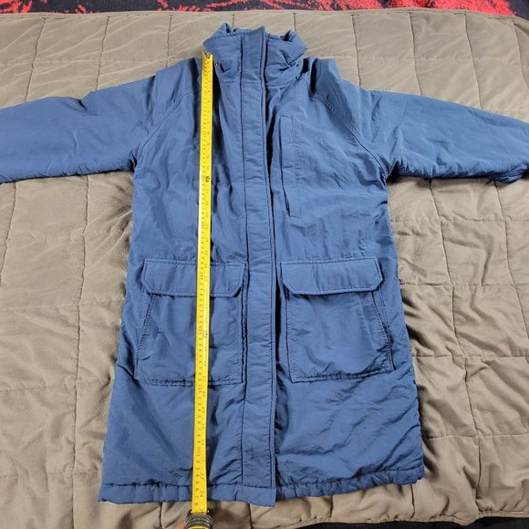 Woolrich Womens Small Blue Parka Jacket Coat Vintage Long Winter Coat Outdoors - Picture 8 of 9